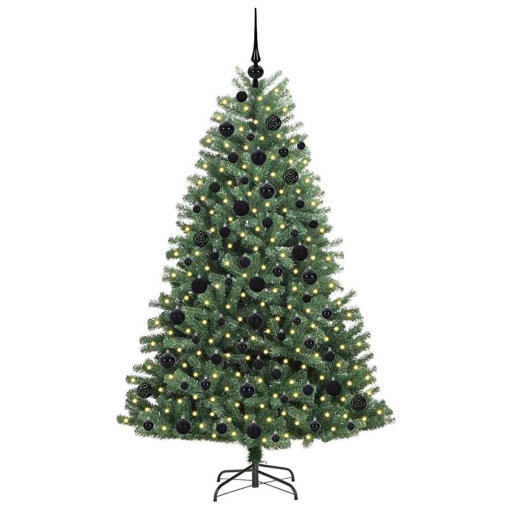 Kunstig sammensatt juletre grønn 180 cm PVC og metall