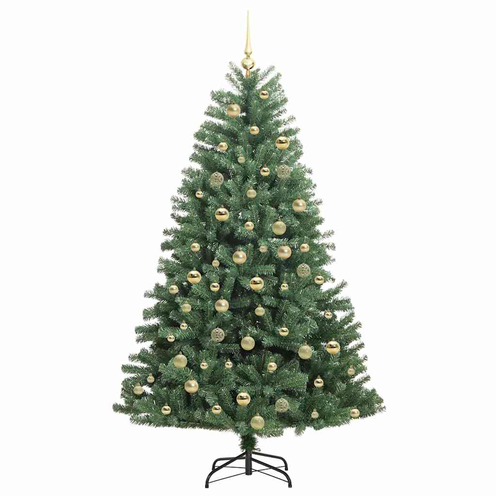 Kunstig sammensatt juletre grønn 180 cm PVC og metall