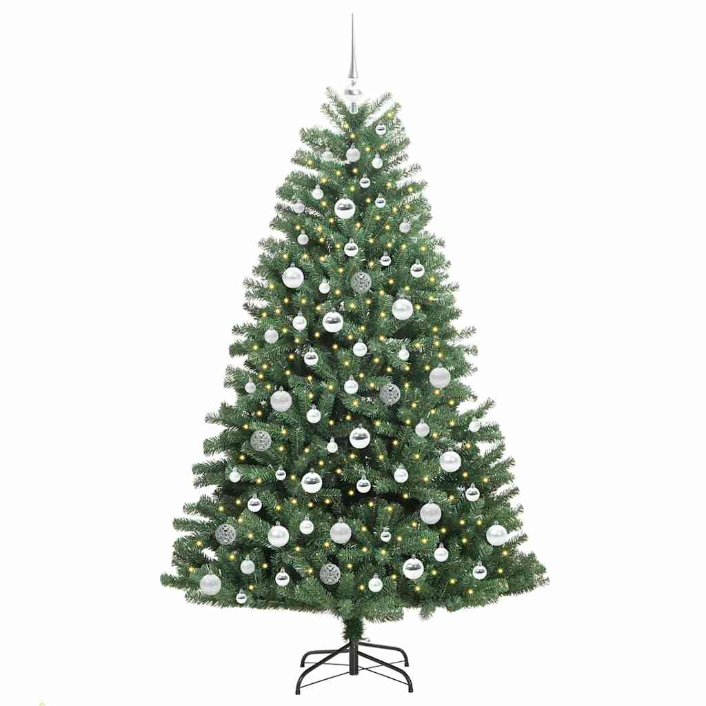 Kunstig sammensatt juletre grønn 180 cm PVC og metall