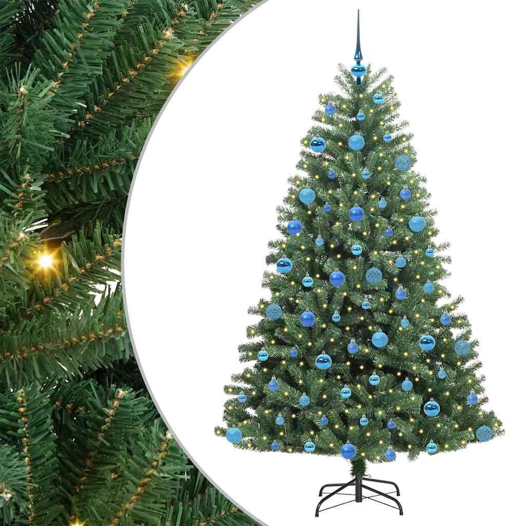 Kunstig sammensatt juletre grønn 180 cm PVC og metall