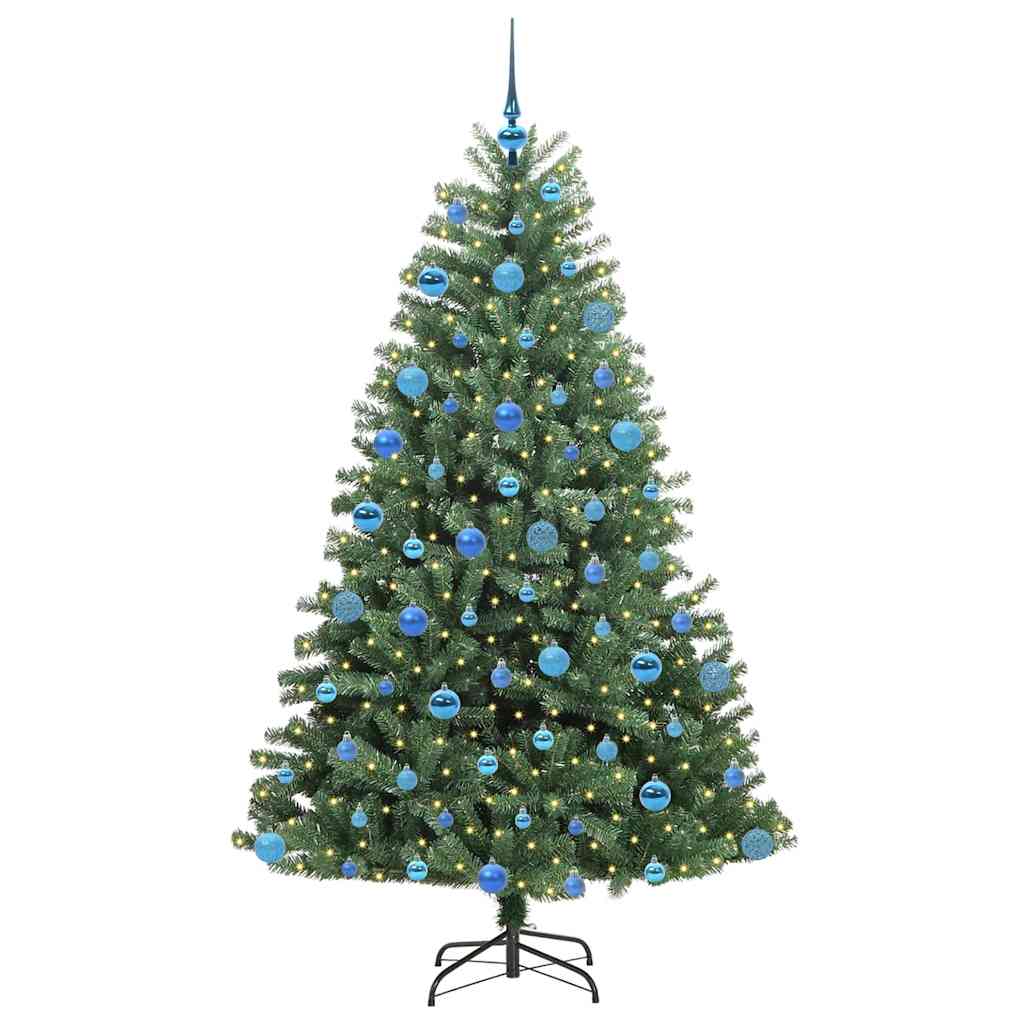 Kunstig sammensatt juletre grønn 180 cm PVC og metall