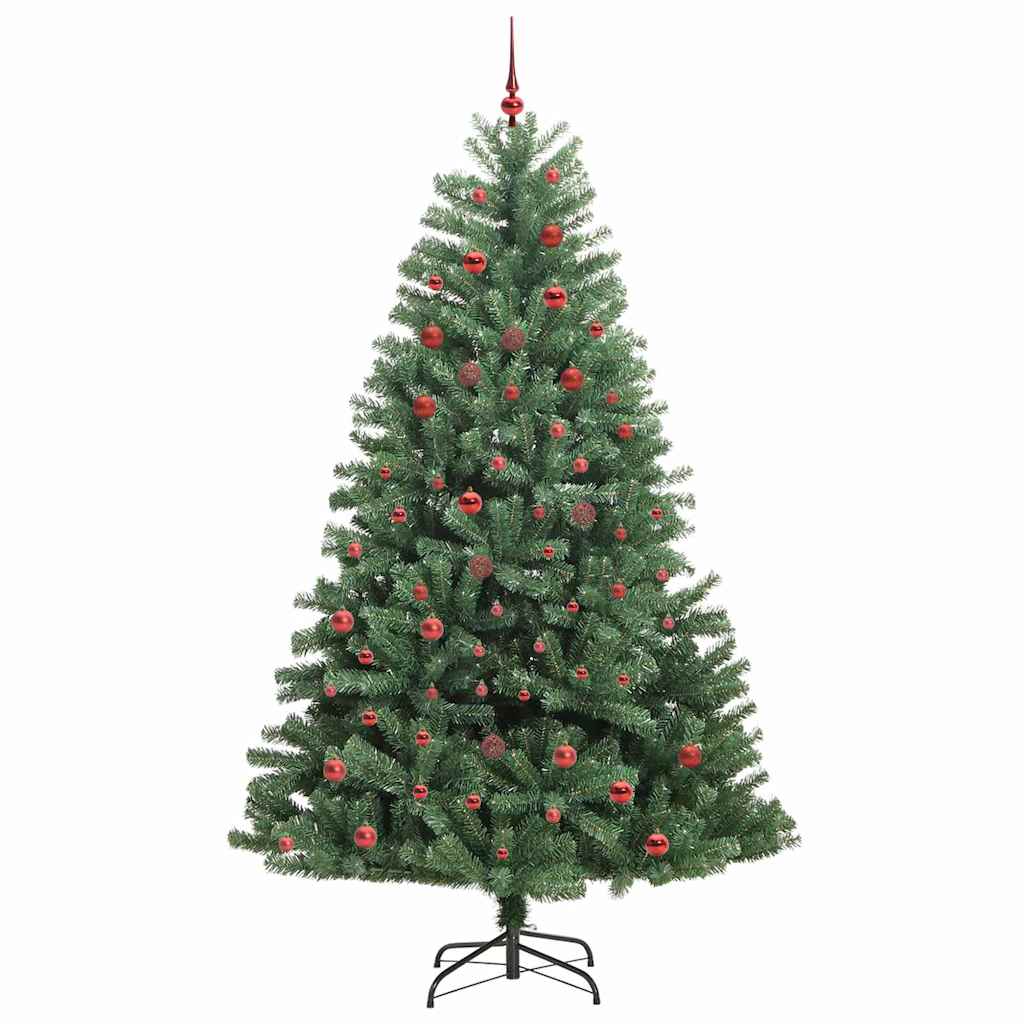 Kunstig sammensatt juletre grønn 210 cm PVC og metall