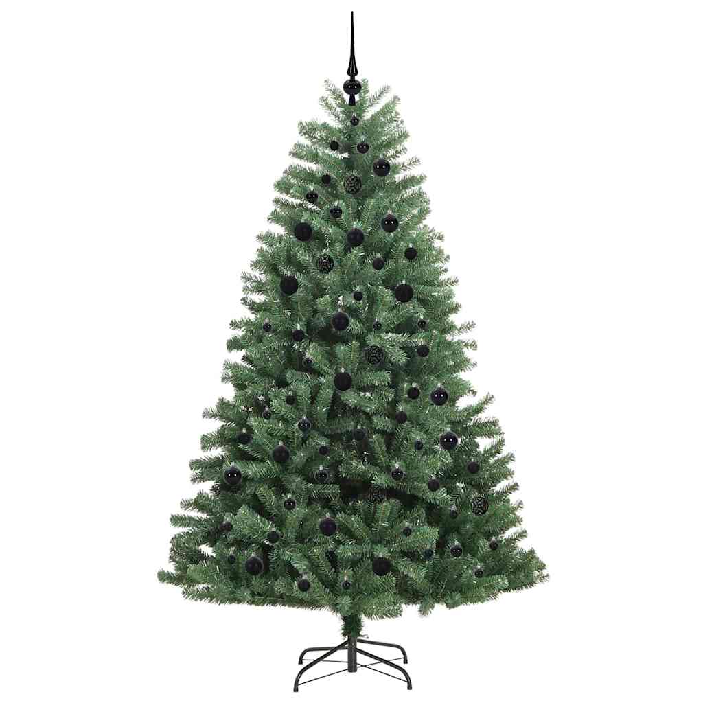 Kunstig sammensatt juletre grønn 210 cm PVC og metall