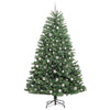 Kunstig sammensatt juletre grønn 210 cm PVC og metall
