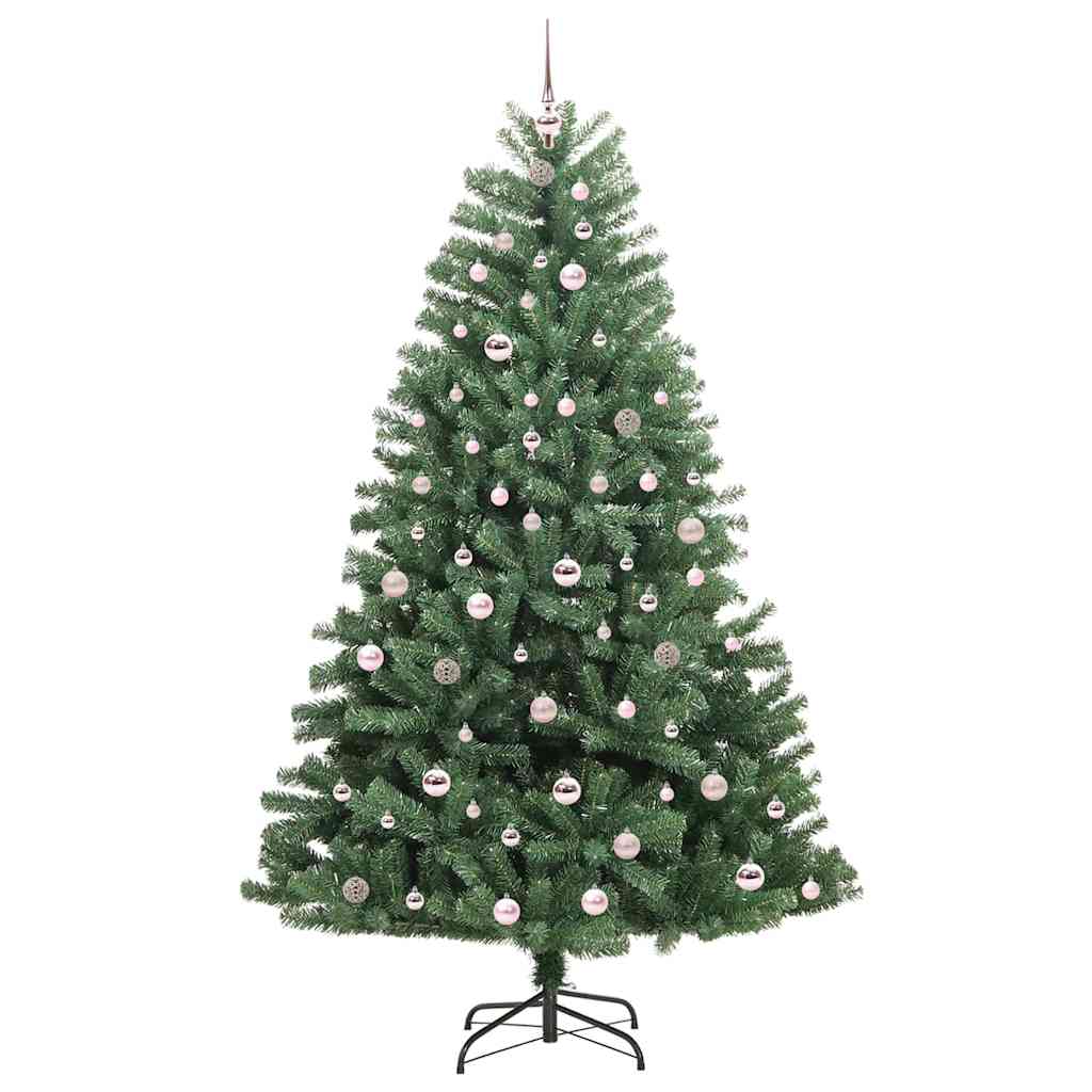 Kunstig sammensatt juletre grønn 210 cm PVC og metall
