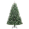 Kunstig sammensatt juletre grønn 210 cm PVC og metall