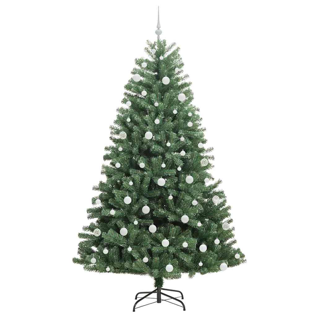 Kunstig sammensatt juletre grønn 210 cm PVC og metall