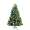 Kunstig sammensatt juletre grønn 210 cm PVC og metall