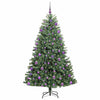 Kunstig sammensatt juletre grønn 210 cm PVC og metall