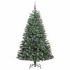 Kunstig sammensatt juletre grønn 210 cm PVC og metall