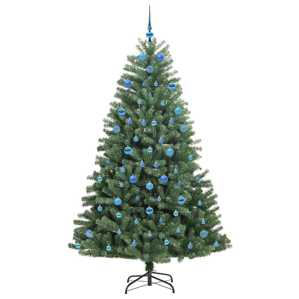 Kunstig sammensatt juletre grønn 210 cm PVC og metall