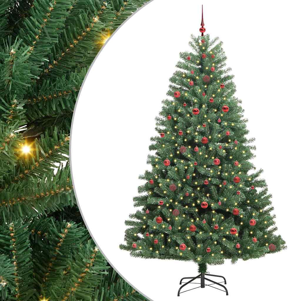 Kunstig sammensatt juletre grønn 240 cm PVC og metall