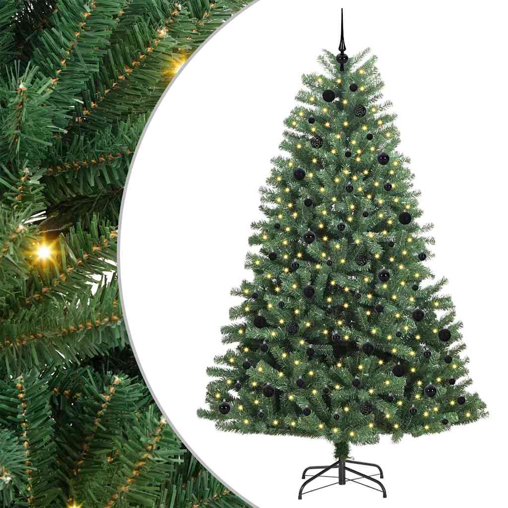 Kunstig sammensatt juletre grønn 240 cm PVC og metall