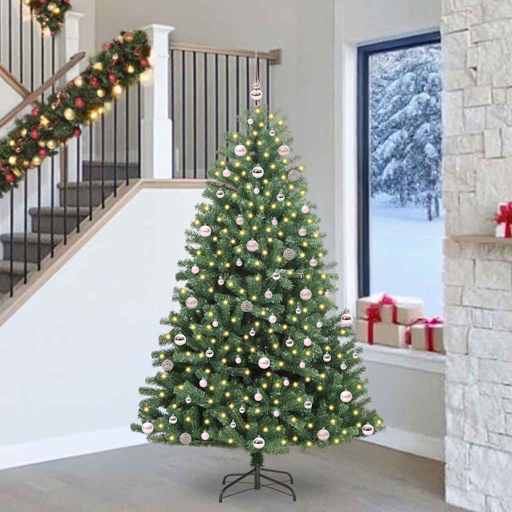 Kunstig sammensatt juletre grønn 240 cm PVC og metall