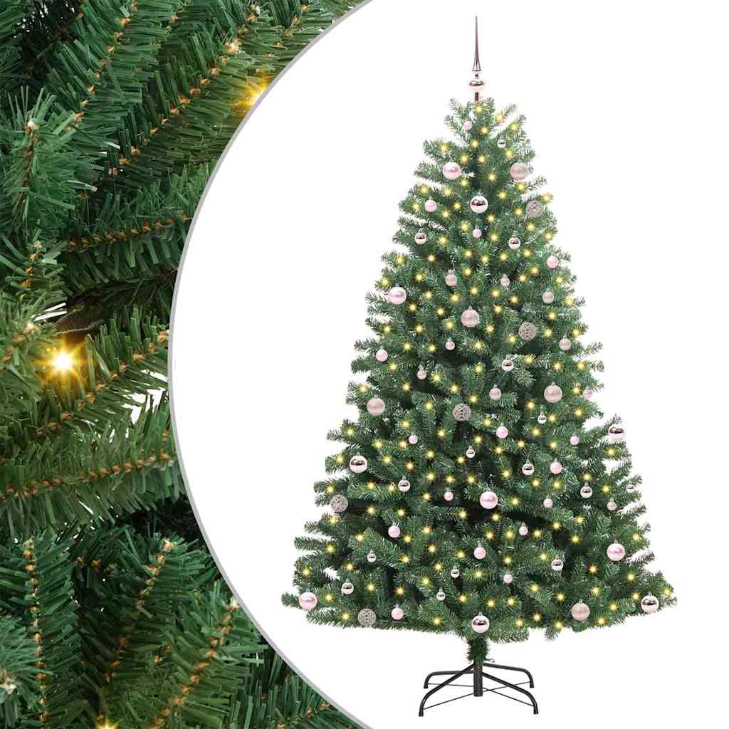 Kunstig sammensatt juletre grønn 240 cm PVC og metall