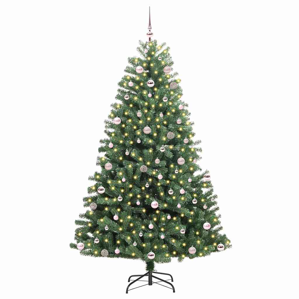 Kunstig sammensatt juletre grønn 240 cm PVC og metall