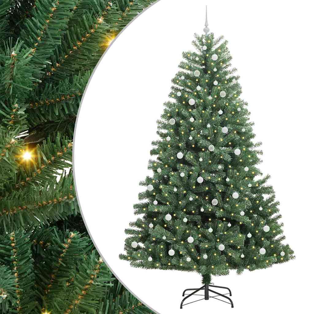 Kunstig sammensatt juletre grønn 240 cm PVC og metall