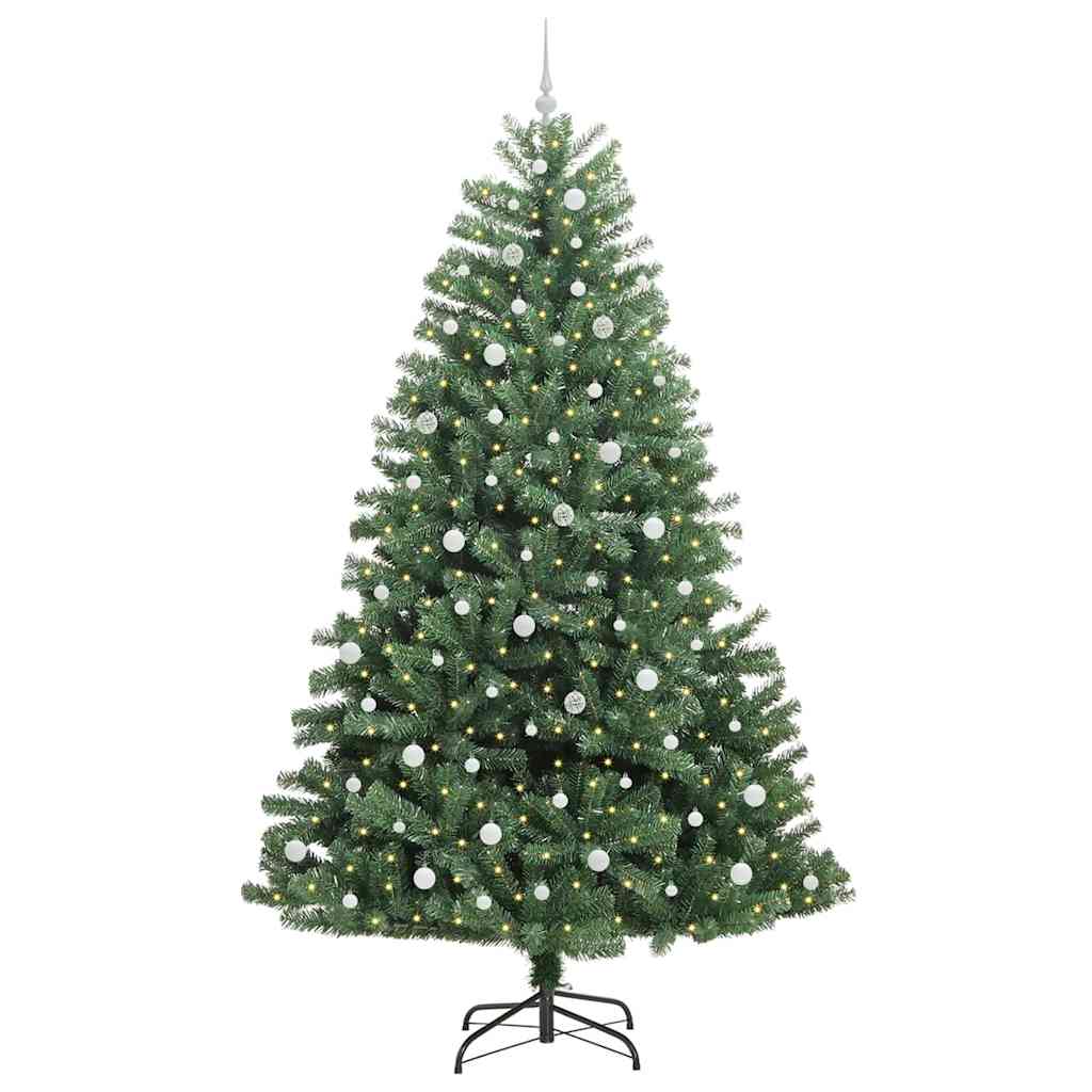Kunstig sammensatt juletre grønn 240 cm PVC og metall