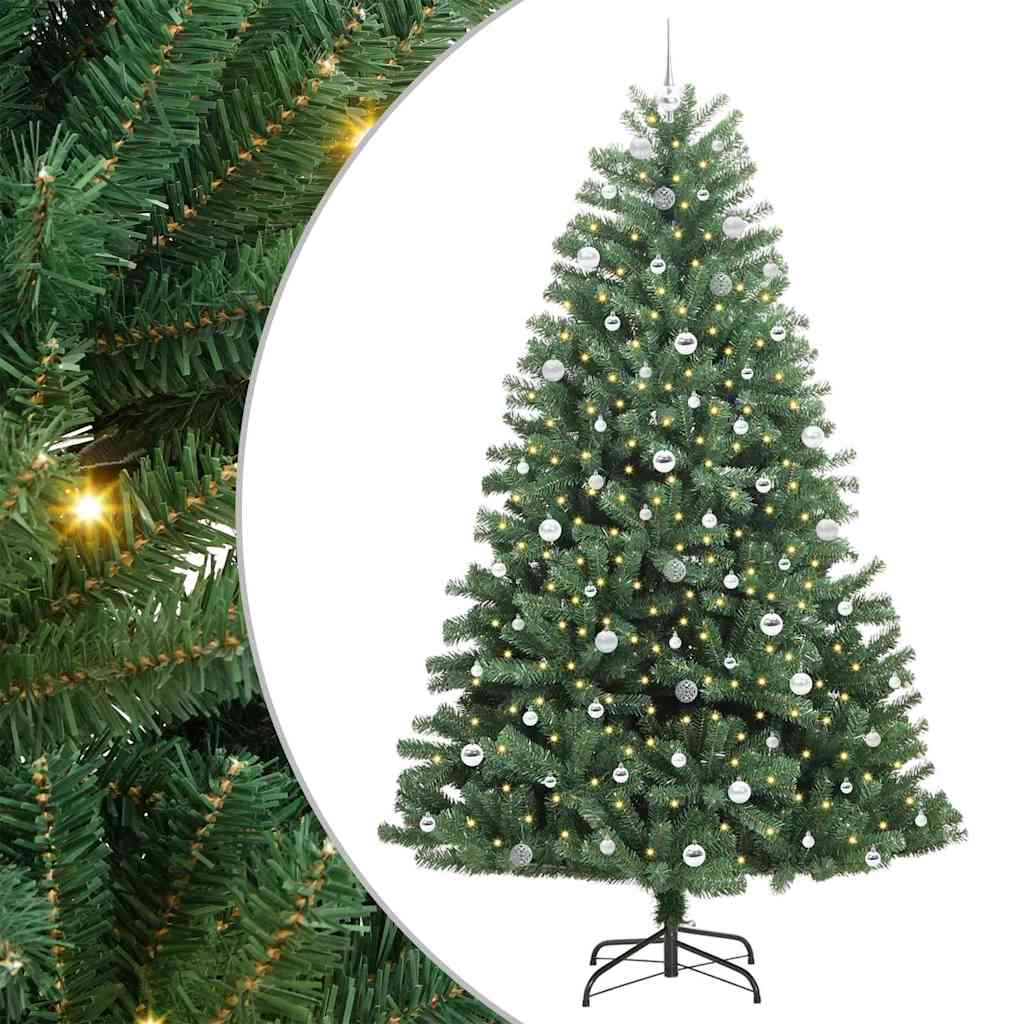 Kunstig sammensatt juletre grønn 240 cm PVC og metall