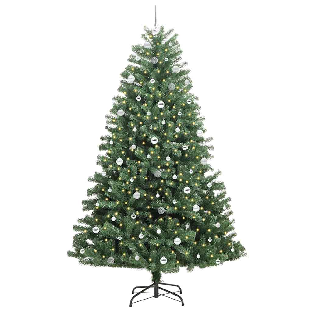 Kunstig sammensatt juletre grønn 240 cm PVC og metall