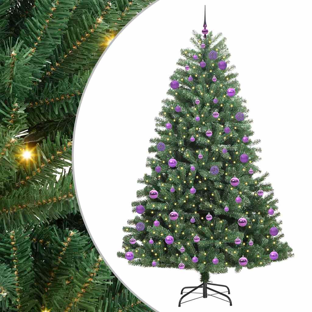 Kunstig sammensatt juletre grønn 240 cm PVC og metall