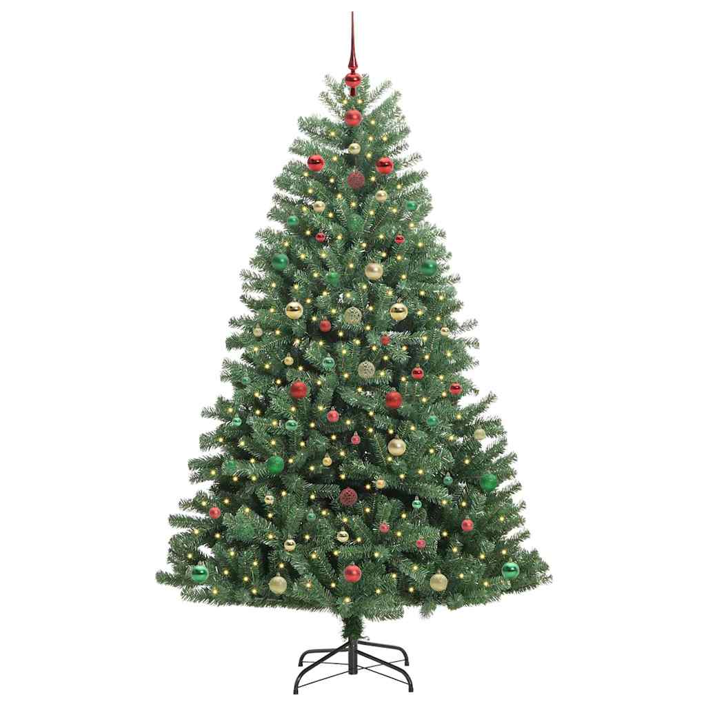 Kunstig sammensatt juletre grønn 240 cm PVC og metall