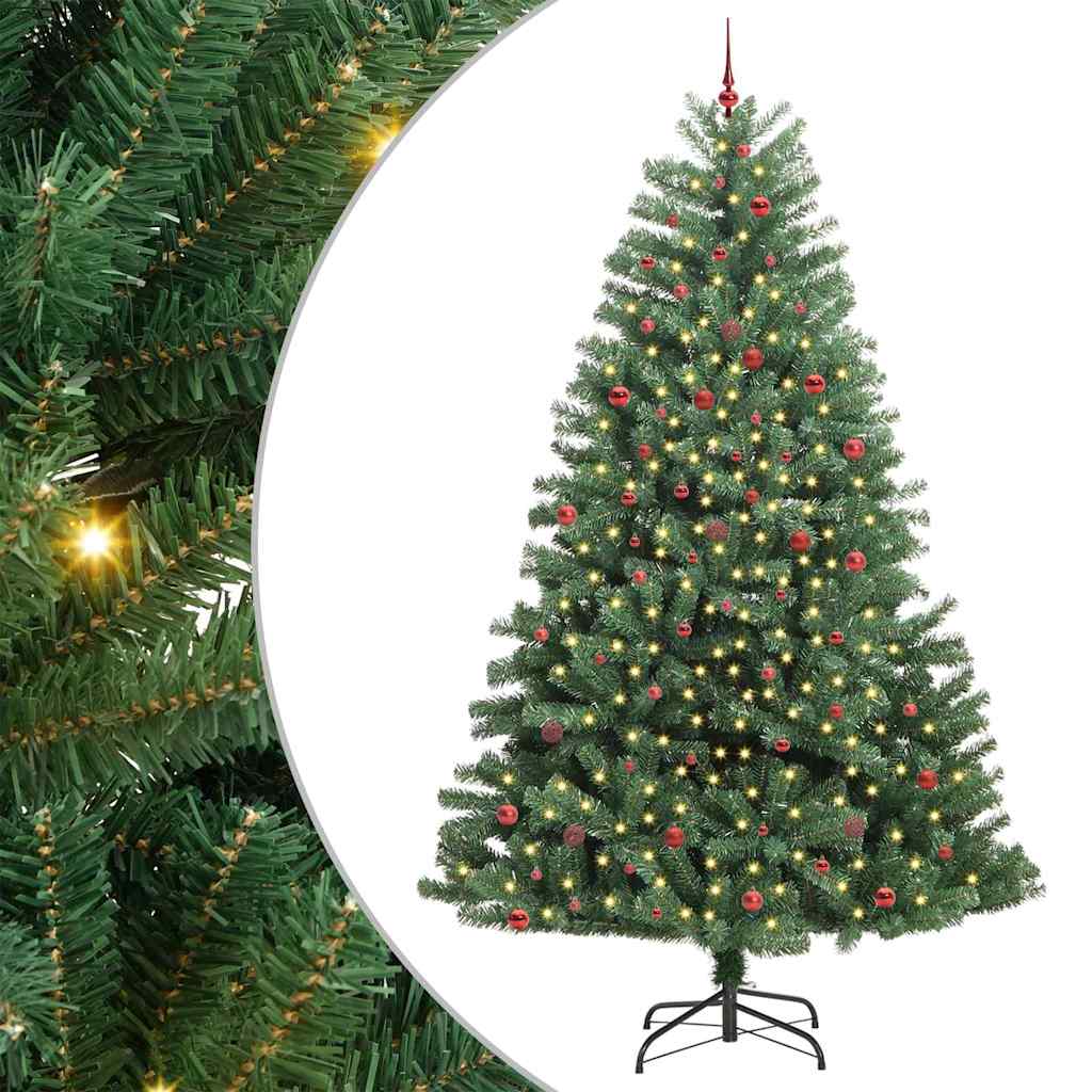 Kunstig sammensatt juletre grønn 300 cm PVC og metall