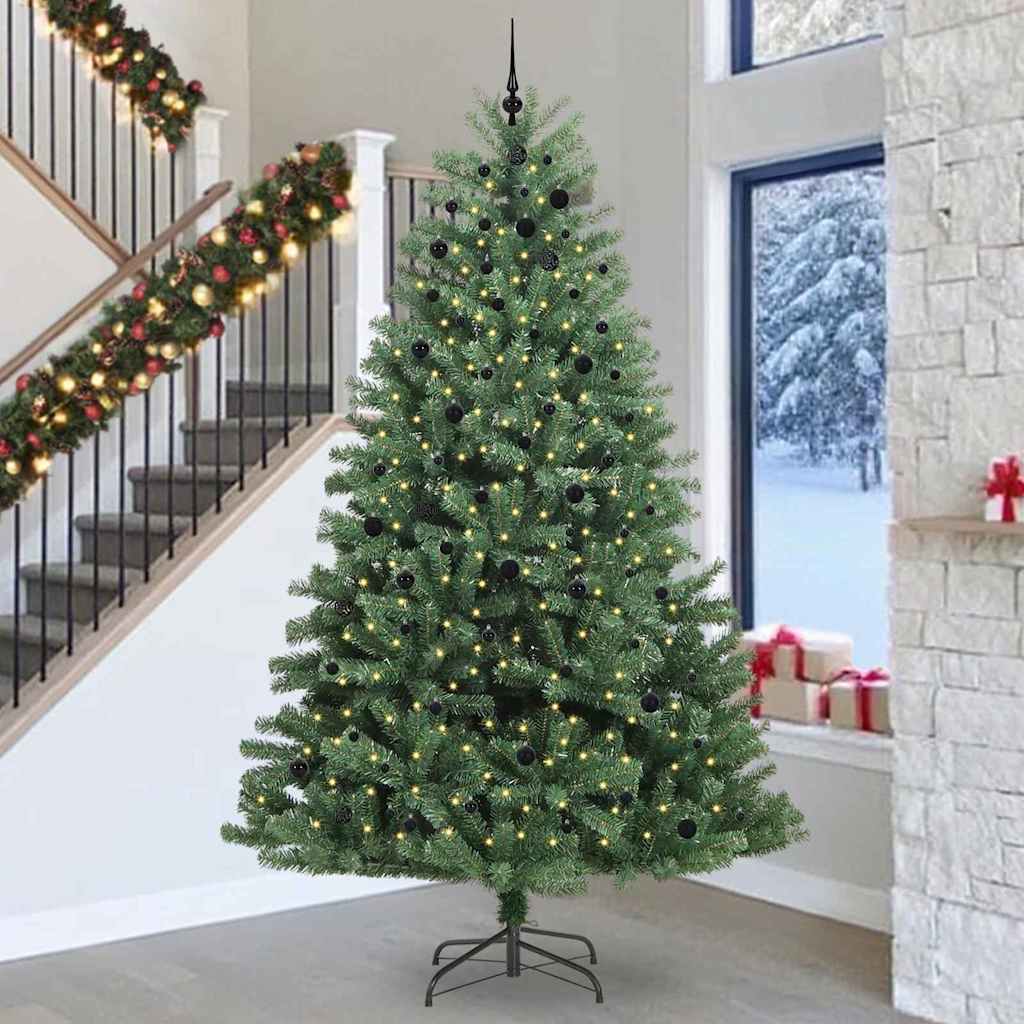 Kunstig sammensatt juletre grønn 300 cm PVC og metall