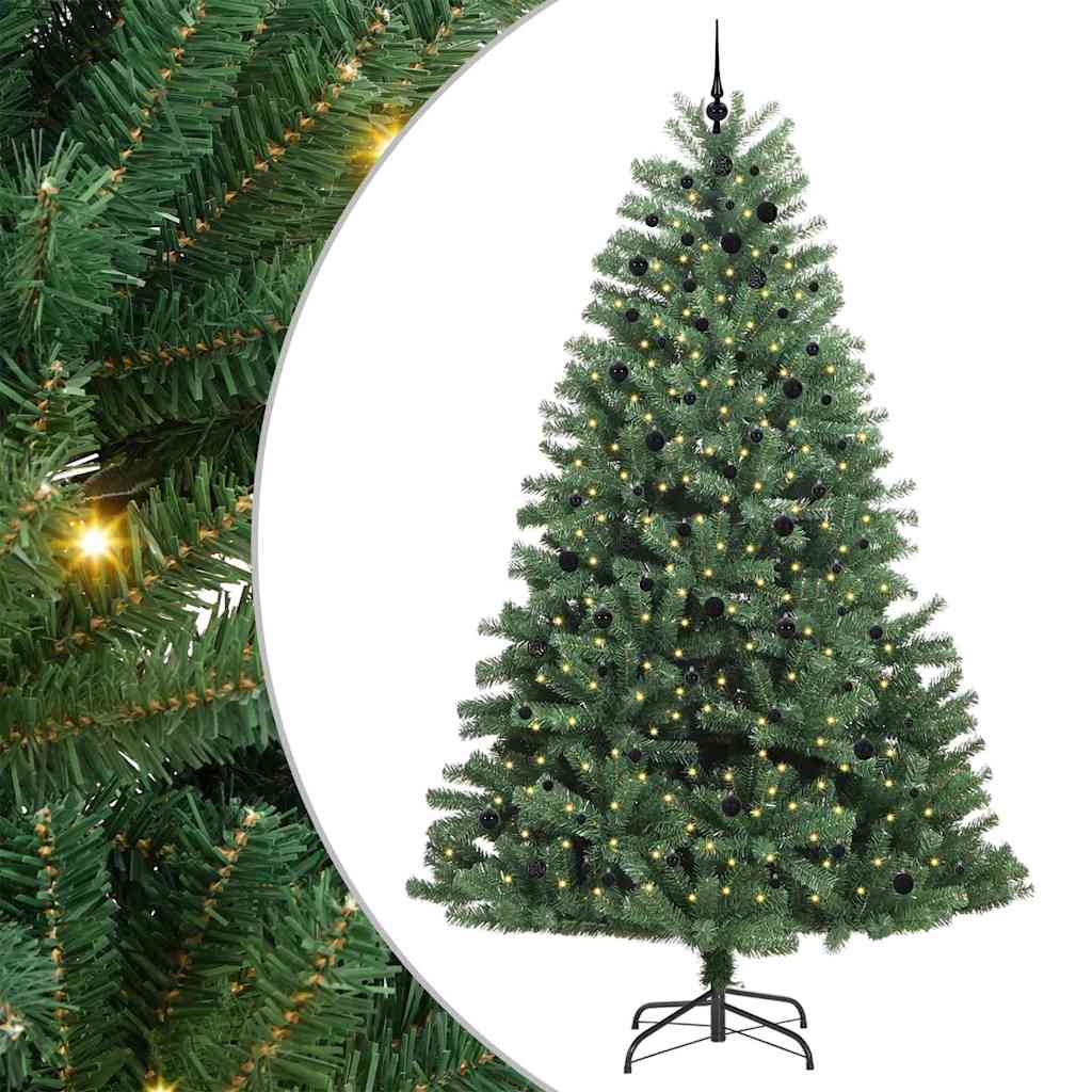 Kunstig sammensatt juletre grønn 300 cm PVC og metall