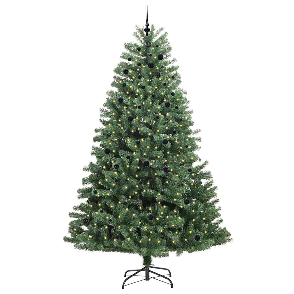 Kunstig sammensatt juletre grønn 300 cm PVC og metall