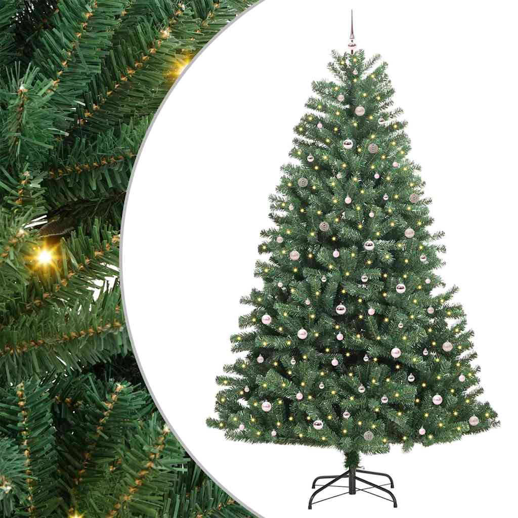 Kunstig sammensatt juletre grønn 300 cm PVC og metall