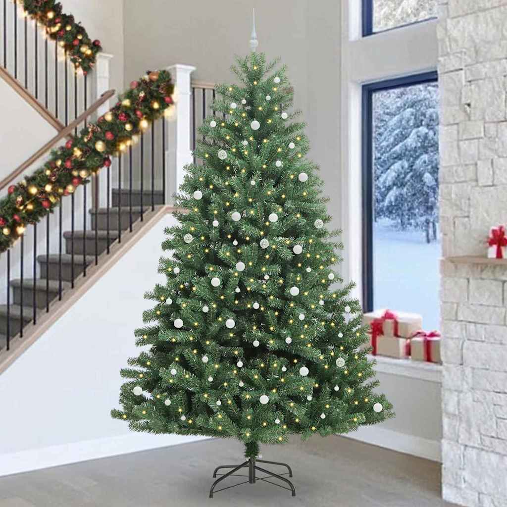 Kunstig sammensatt juletre grønn 300 cm PVC og metall
