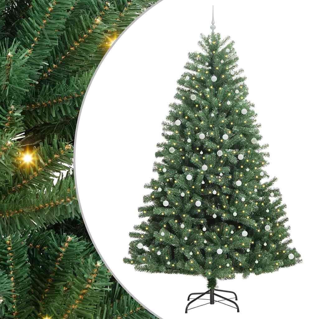 Kunstig sammensatt juletre grønn 300 cm PVC og metall