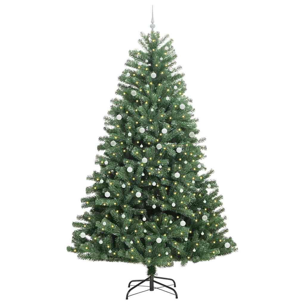 Kunstig sammensatt juletre grønn 300 cm PVC og metall