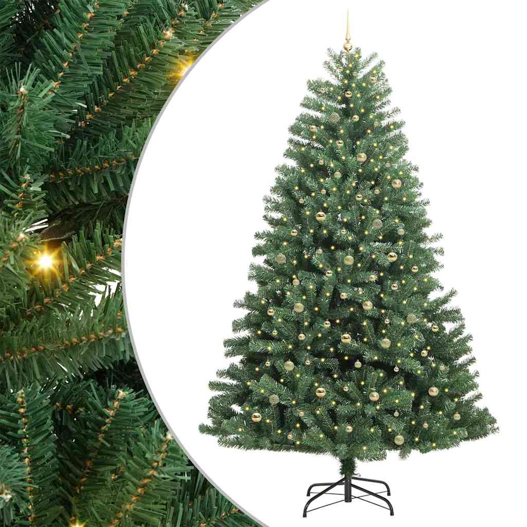 Kunstig sammensatt juletre grønn 300 cm PVC og metall