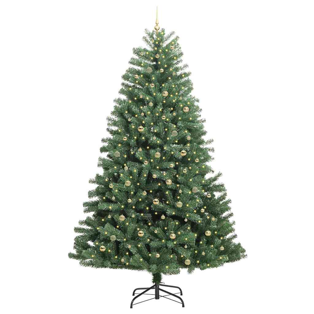 Kunstig sammensatt juletre grønn 300 cm PVC og metall