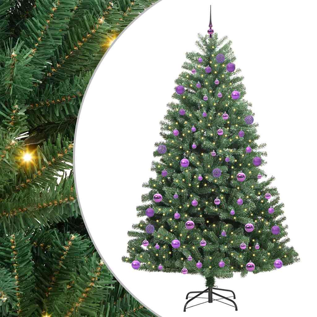 Kunstig sammensatt juletre grønn 300 cm PVC og metall