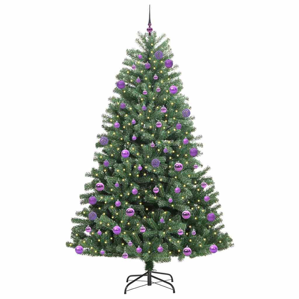 Kunstig sammensatt juletre grønn 300 cm PVC og metall