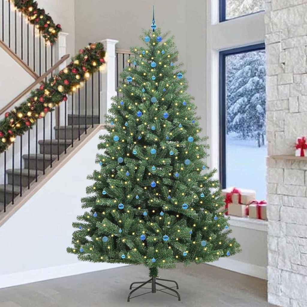 Kunstig sammensatt juletre grønn 300 cm PVC og metall