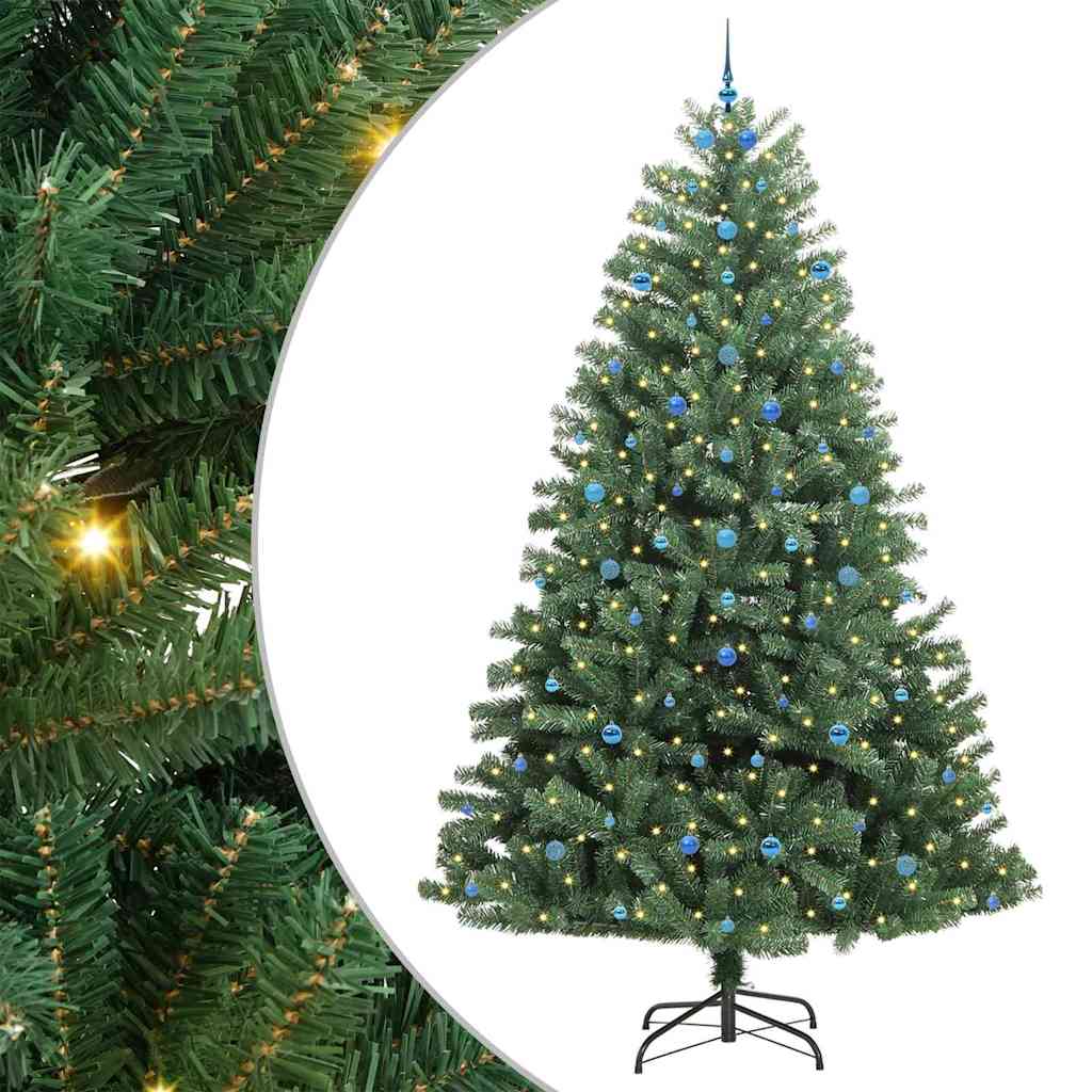 Kunstig sammensatt juletre grønn 300 cm PVC og metall