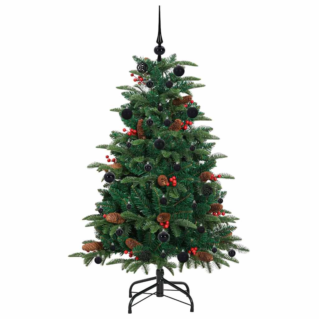 Kunstig juletre med 150 LED grønn 150 cm PVC og Metall og Plast