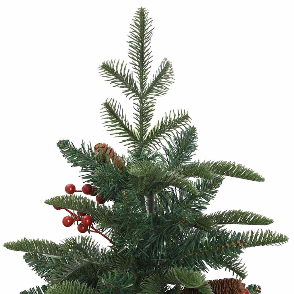 Kunstig juletre med 150 LED grønn 150 cm PVC og Metall og Plast