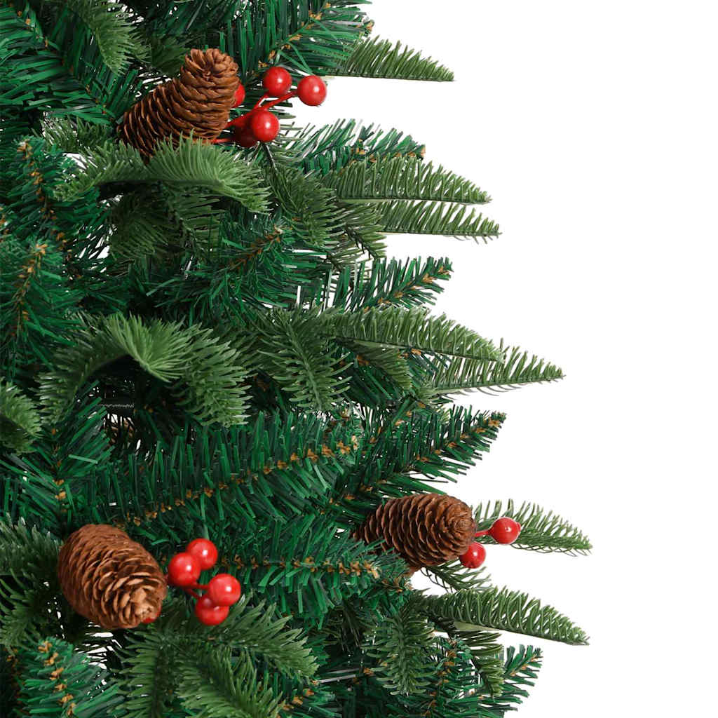 Kunstig juletre med 150 LED grønn 150 cm PVC og Metall og Plast