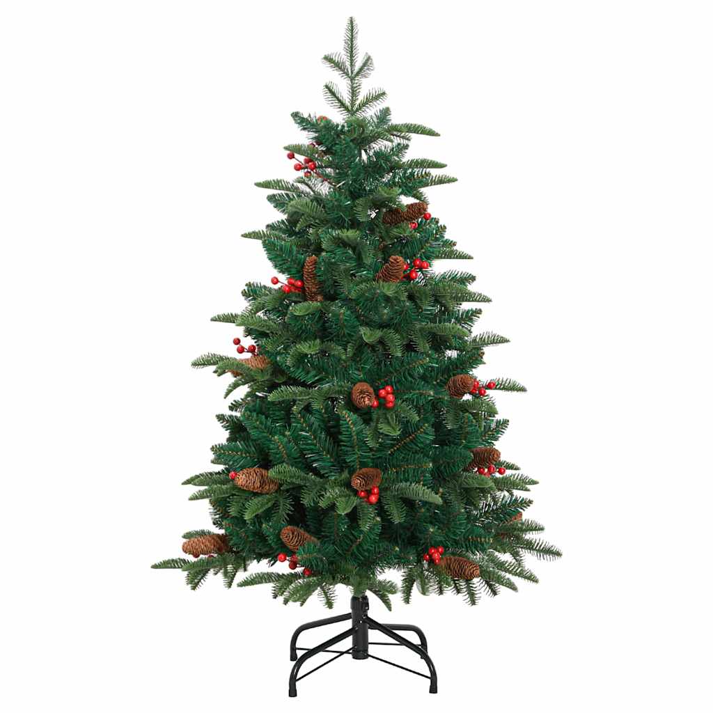Kunstig juletre med 150 LED grønn 150 cm PVC og Metall og Plast