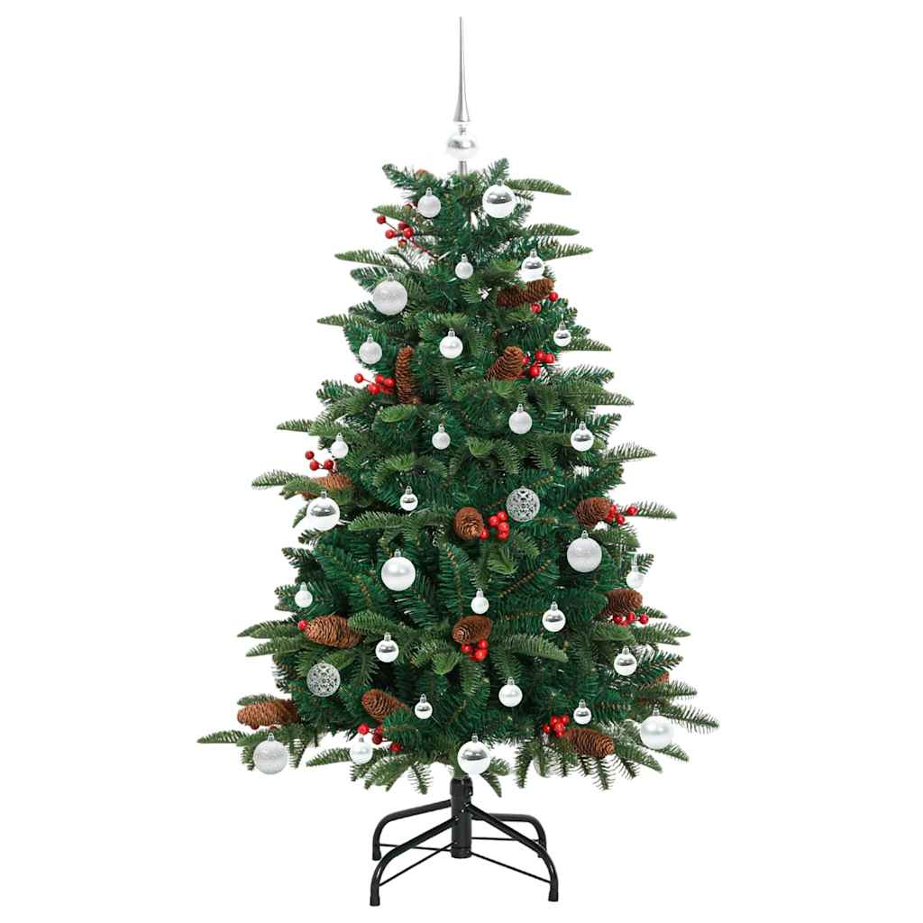 Kunstig juletre med 150 LED grønn 150 cm PVC og Metall og Plast
