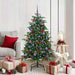 Kunstig juletre med 150 LED grønn 150 cm PVC og Metall og Plast