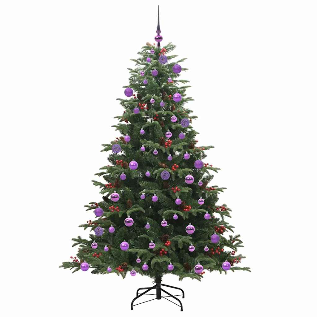 Kunstig juletre med 300 LED grønn 180 cm PVC og Metall og Plast