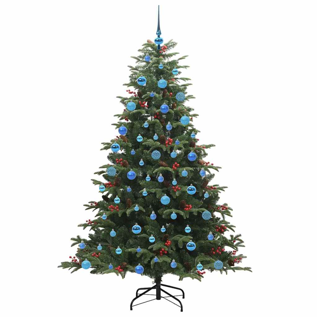 Kunstig juletre med 300 LED grønn 180 cm PVC og Metall og Plast