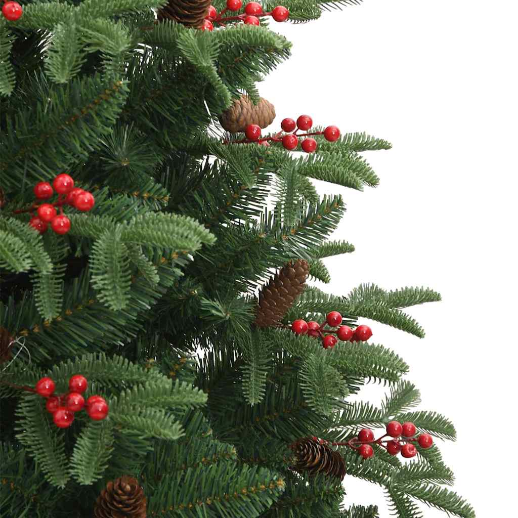 Kunstig juletre med 300 LED grønn 210 cm PVC og Metall og Plast