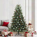 Kunstig juletre med 300 LED grønn 210 cm PVC og Metall og Plast